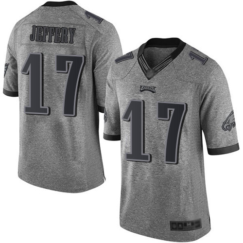 Men NFL Philadelphia Eagles #17 Alshon Jeffery Limited Gray Gridiron Football->philadelphia eagles->NFL Jersey